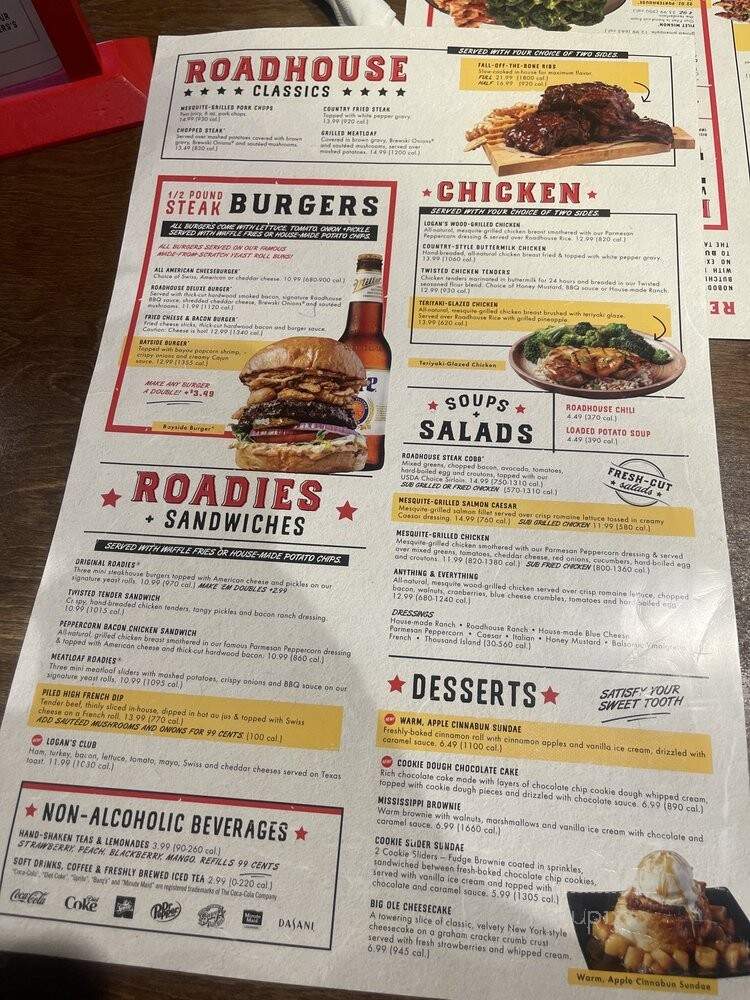 Logan's Roadhouse - Tifton, GA menu_pic