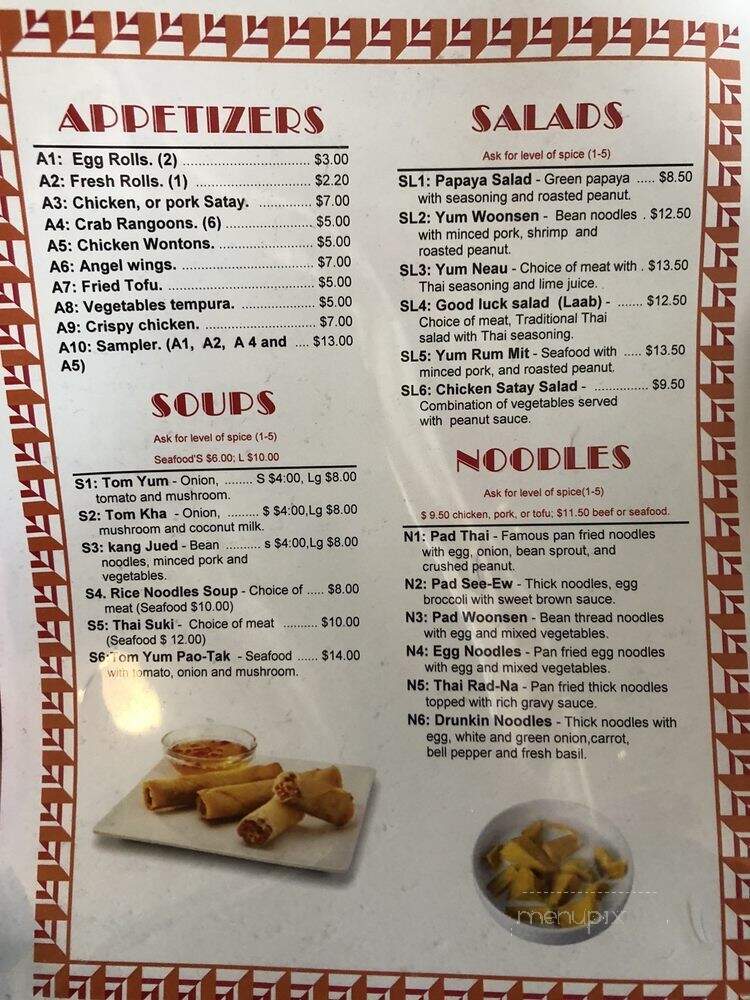Jack Jin's Thai Restaurant - Findlay, OH menu_pic