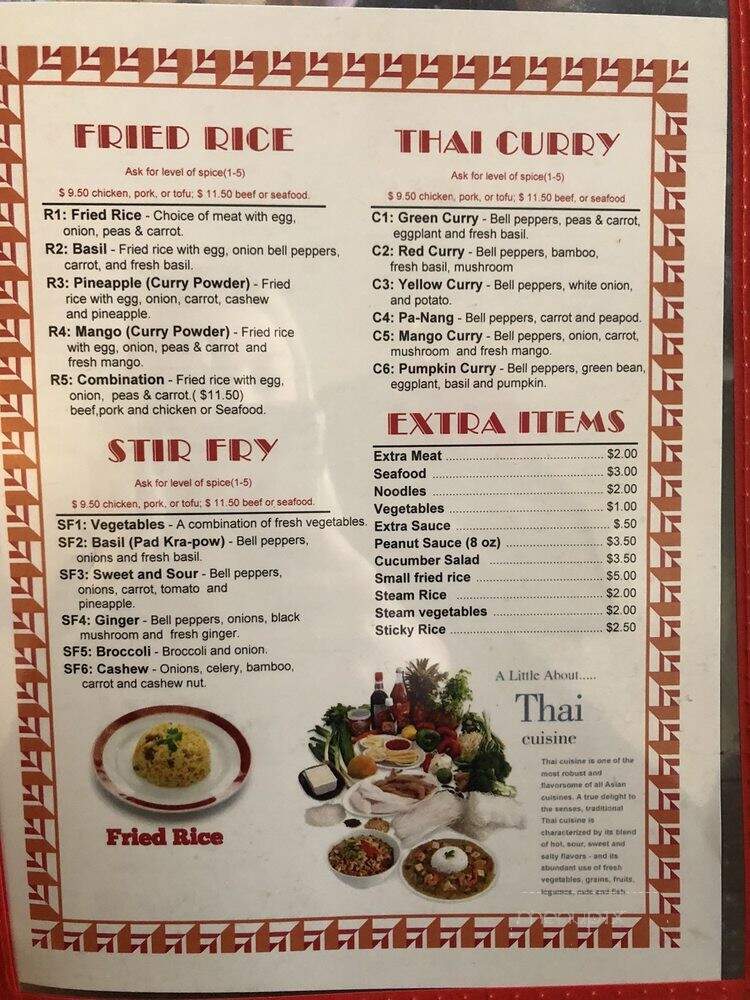 Jack Jin's Thai Restaurant - Findlay, OH menu_pic