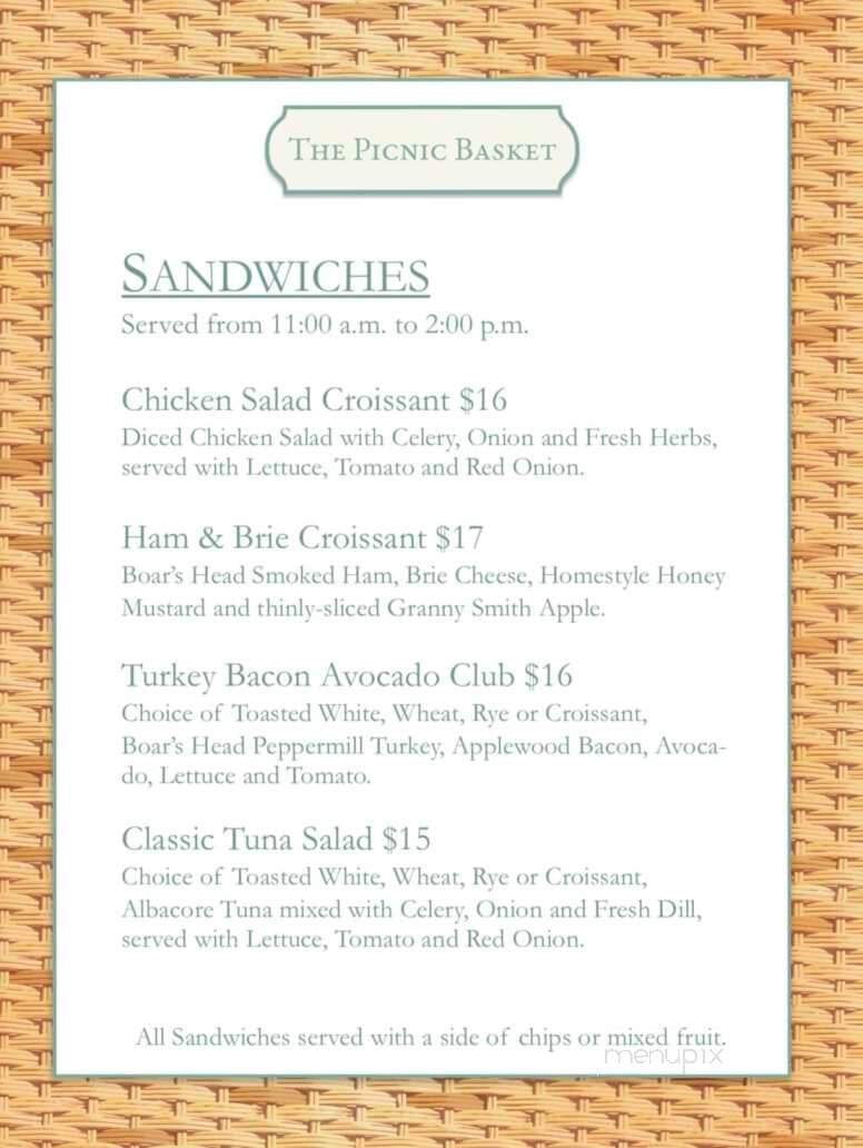 Gasparilla Inn Main Dining Room - Boca Grande, FL menu_pic