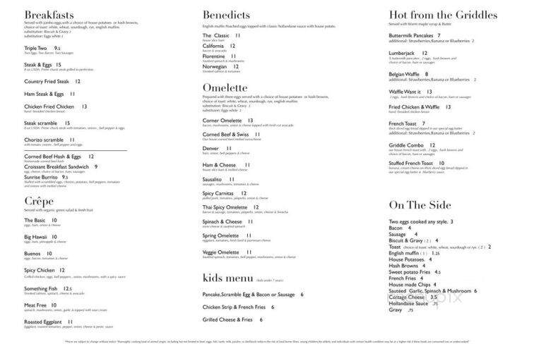 Corner Cafe - Victorville, CA menu_pic