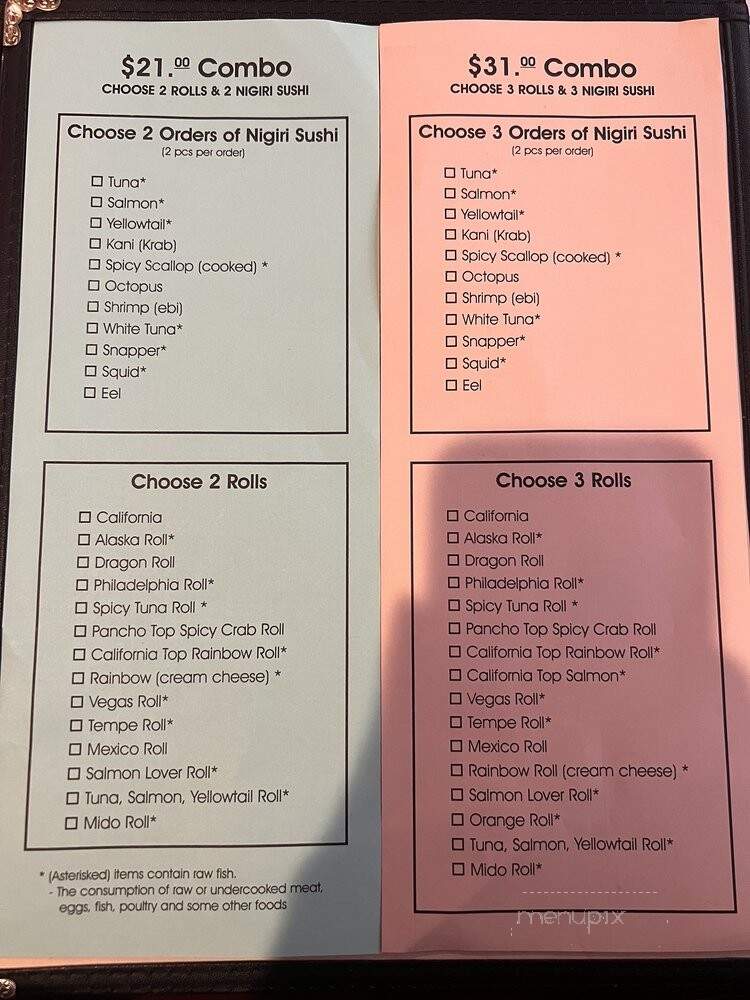 Mido Sushi - Chandler, AZ menu_pic