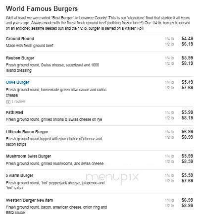 Muck's Sports Bar - Tecumseh, MI menu_pic
