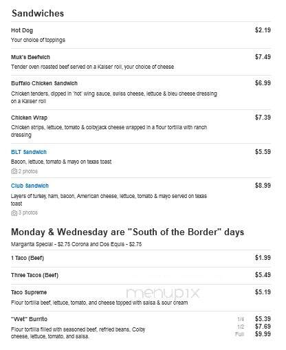 Muck's Sports Bar - Tecumseh, MI menu_pic