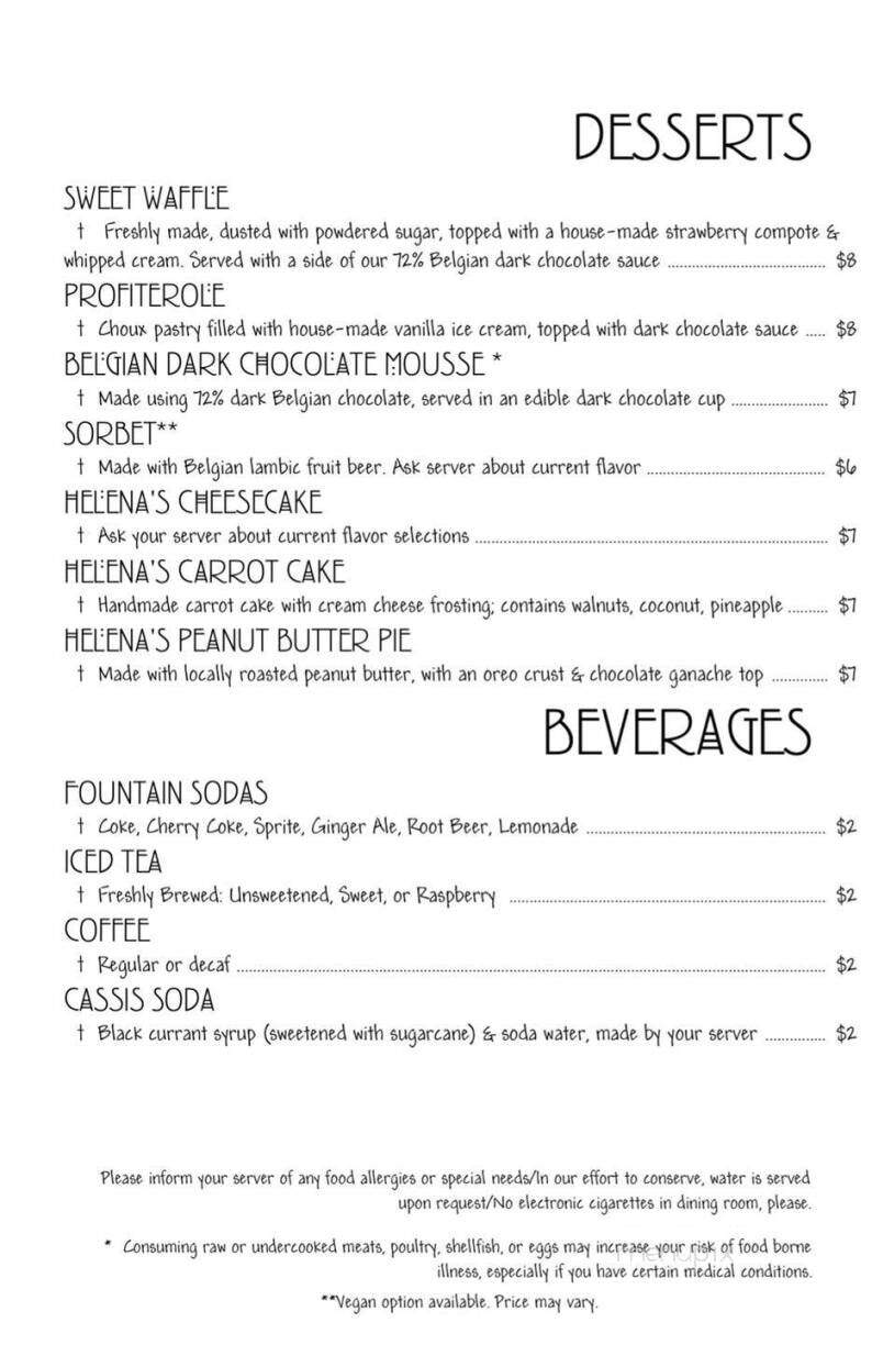 Cafe Bruges - Carlisle, PA menu_pic