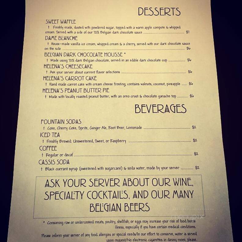 Cafe Bruges - Carlisle, PA menu_pic
