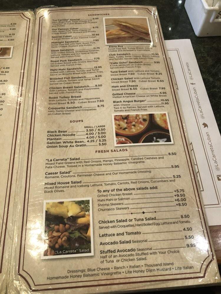 La Carreta Restaurant - Pembroke Pines, FL menu_pic