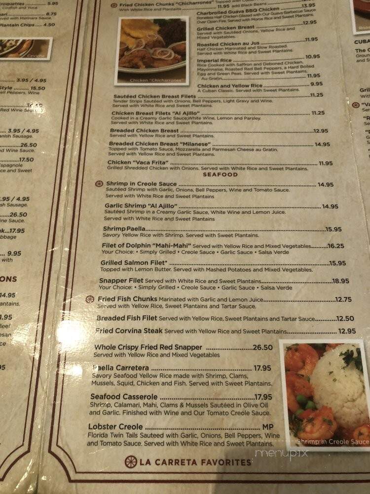 La Carreta Restaurant - Pembroke Pines, FL menu_pic