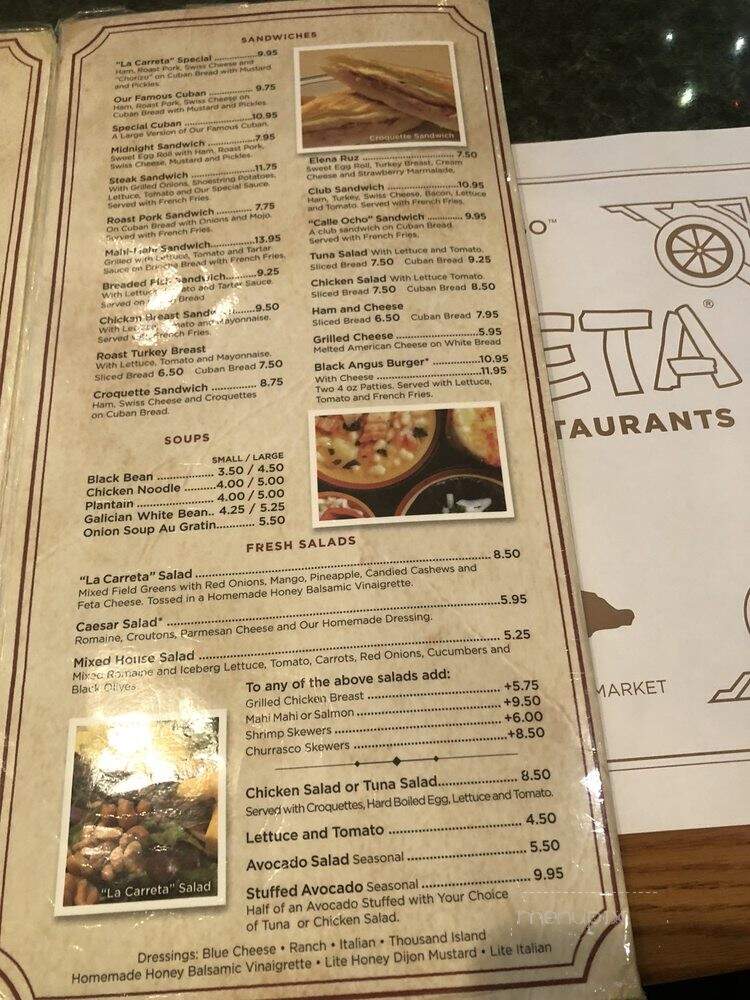 La Carreta Restaurant - Pembroke Pines, FL menu_pic