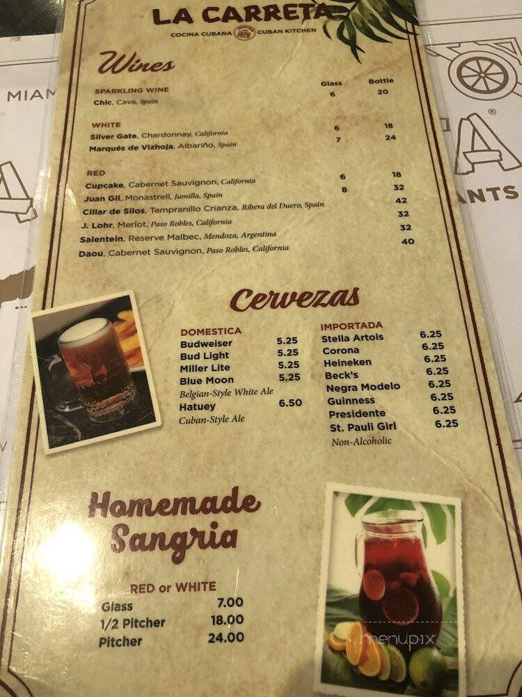 La Carreta Restaurant - Pembroke Pines, FL menu_pic