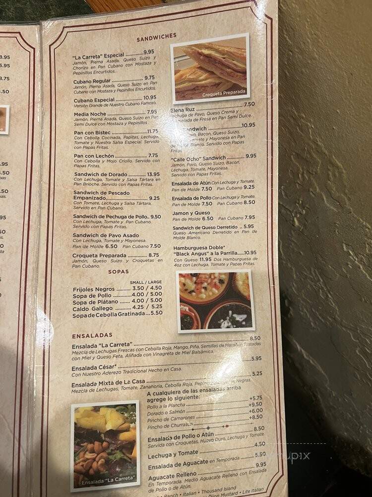 La Carreta Restaurant - Pembroke Pines, FL menu_pic