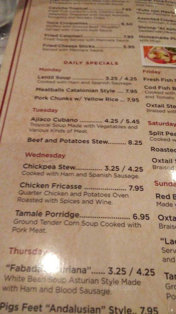 La Carreta Restaurant - Pembroke Pines, FL menu_pic