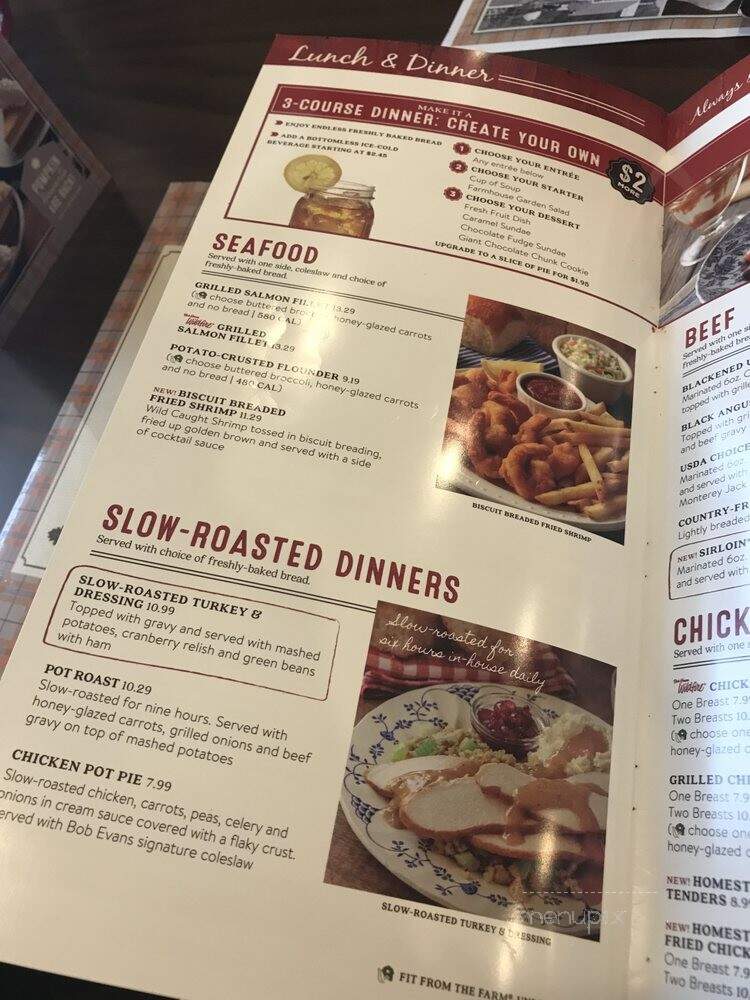 Bob Evans Restaurant - Traverse City, MI menu_pic