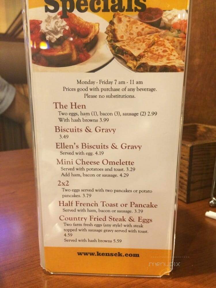 Ken's Country Kitchen - Clinton Township, MI menu_pic