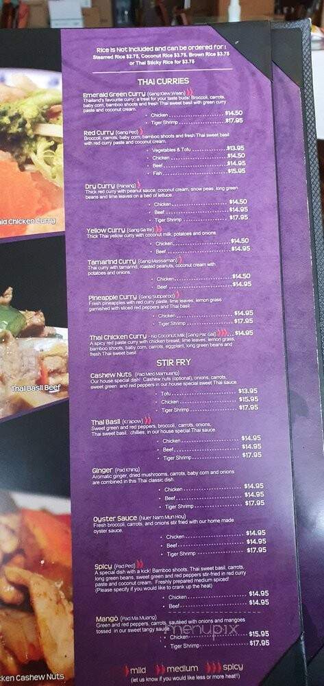 Bangkok Thai Cuisine - Newmarket, ON menu_pic
