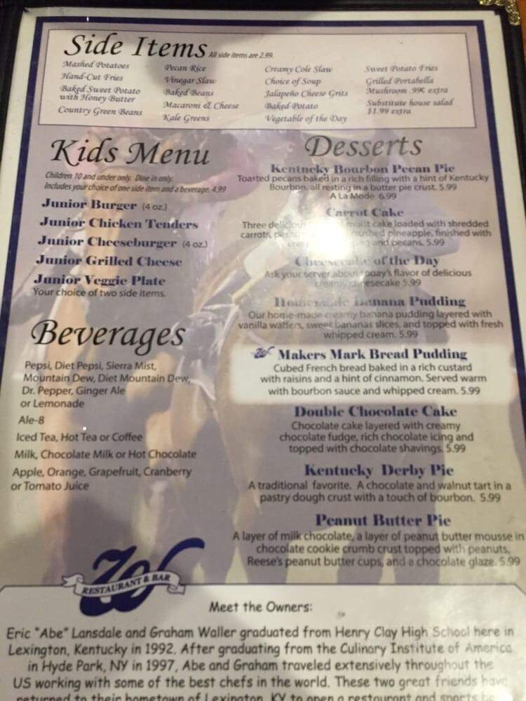 Winchell's Restaurant & Sports - Lexington, KY menu_pic