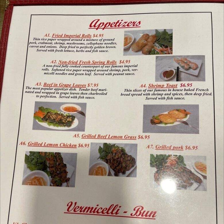 Saigonese Restaurant - Wheaton, MD menu_pic