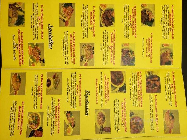 Saigonese Restaurant - Wheaton, MD menu_pic