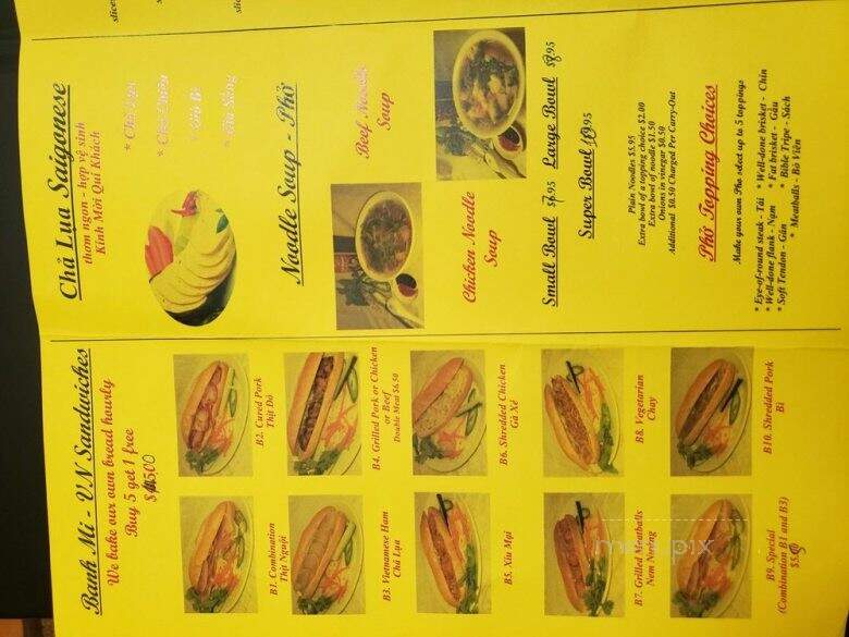 Saigonese Restaurant - Wheaton, MD menu_pic