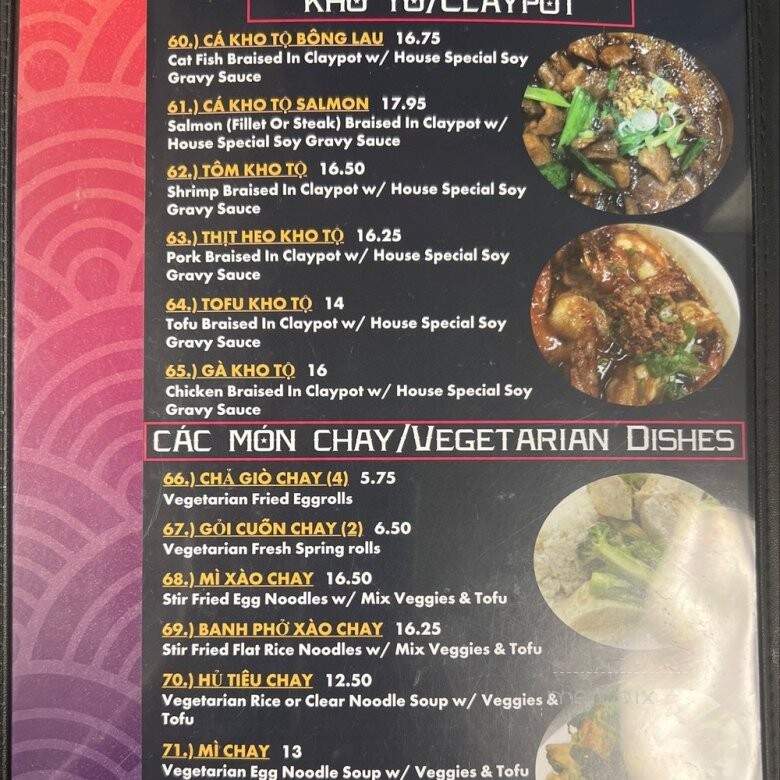 Vinh Chau Vietnamese Rst - Springfield, MA menu_pic
