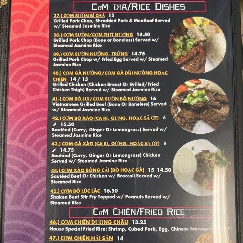 Vinh Chau Vietnamese Rst - Springfield, MA menu_pic