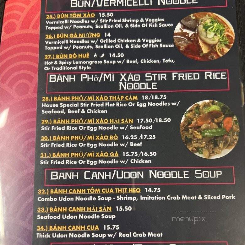 Vinh Chau Vietnamese Rst - Springfield, MA menu_pic