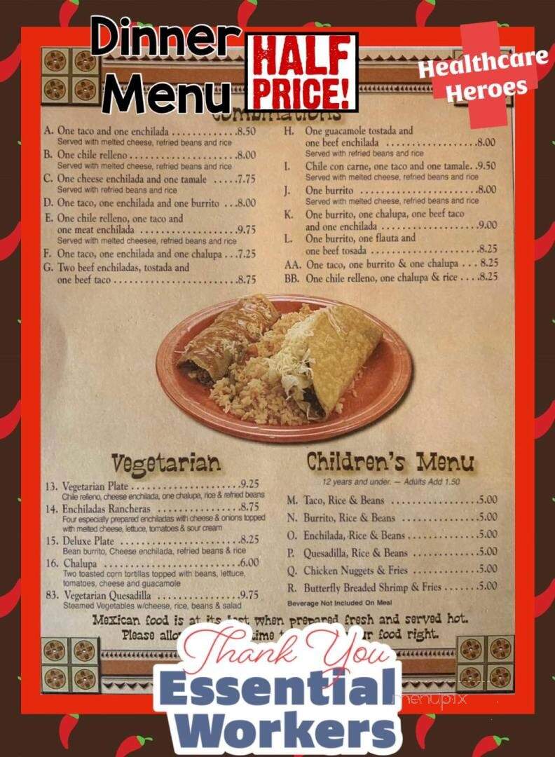 Laredo Grill - Philadelphia, MS menu_pic