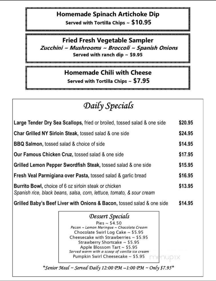 Pub Restaurant - Keene, NH menu_pic