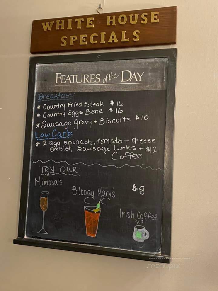 White House Restaurant - Ballston Spa, NY menu_pic