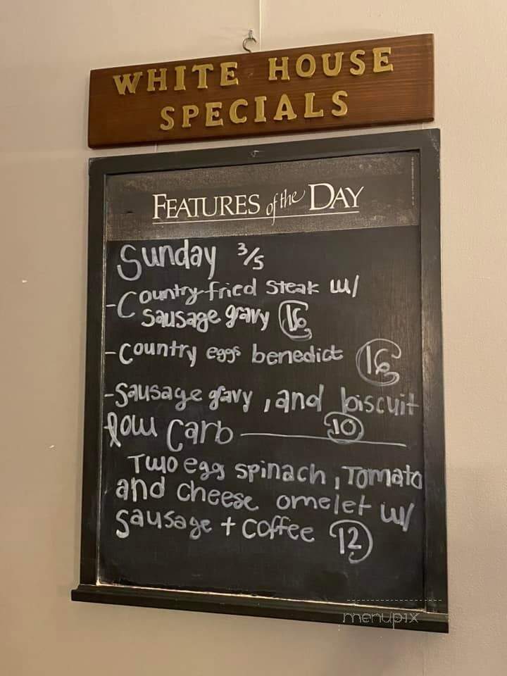 White House Restaurant - Ballston Spa, NY menu_pic