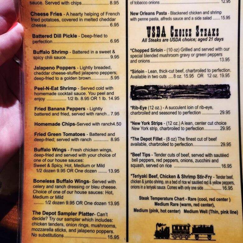 Depot - Dobson, NC menu_pic