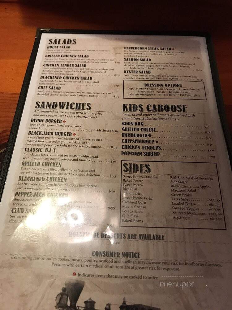 Depot - Dobson, NC menu_pic
