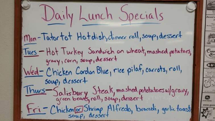 Lansford Cafe - Lansford, ND menu_pic