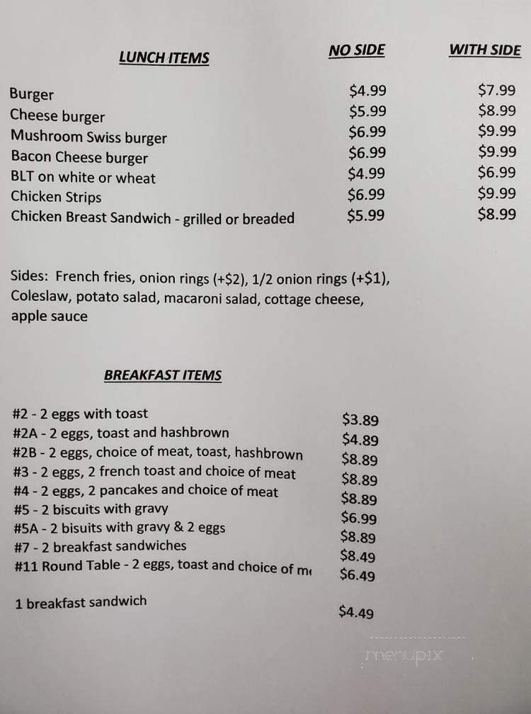 Lansford Cafe - Lansford, ND menu_pic