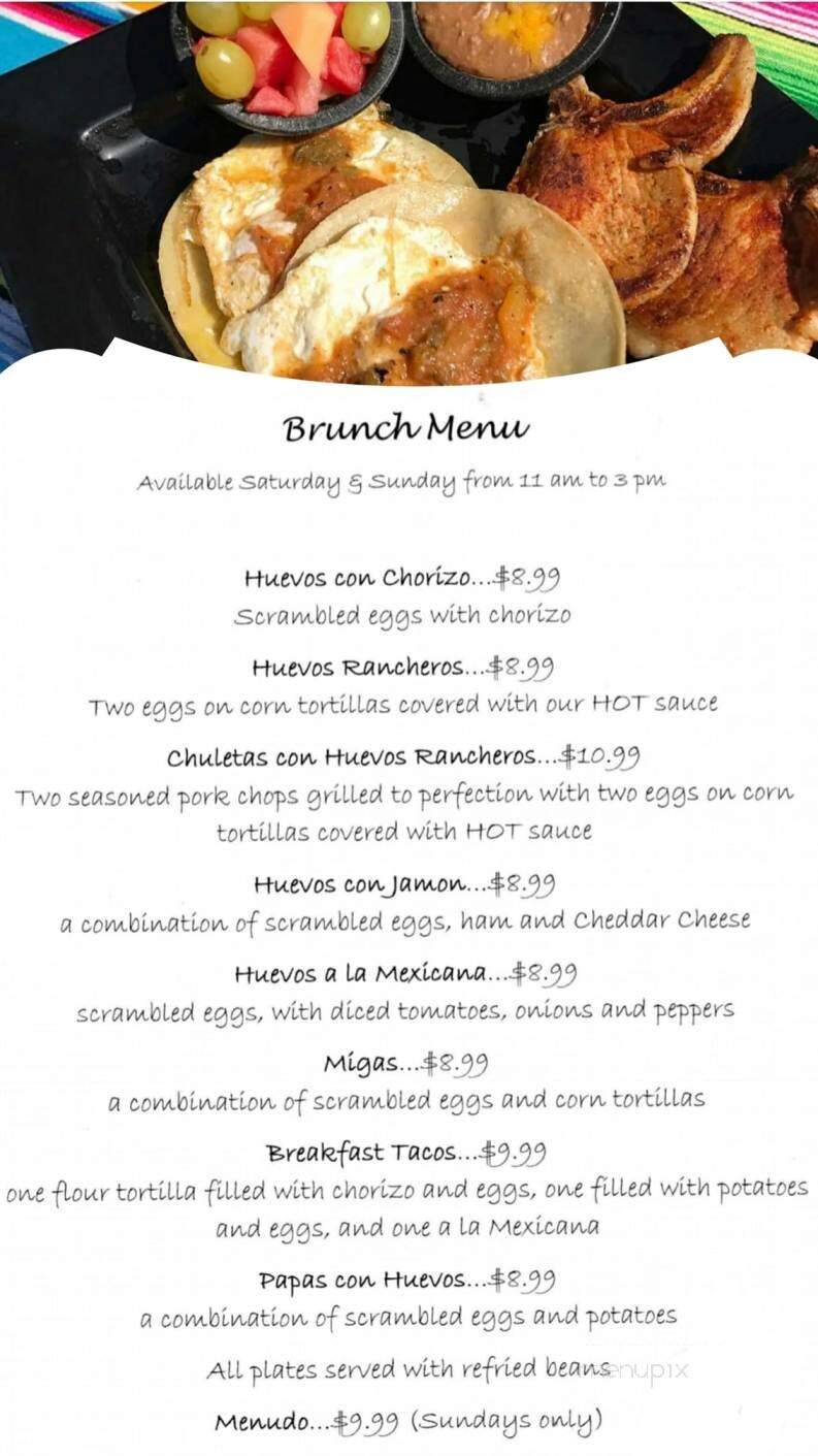 Angelina's Restaurant - The Colony, TX menu_pic
