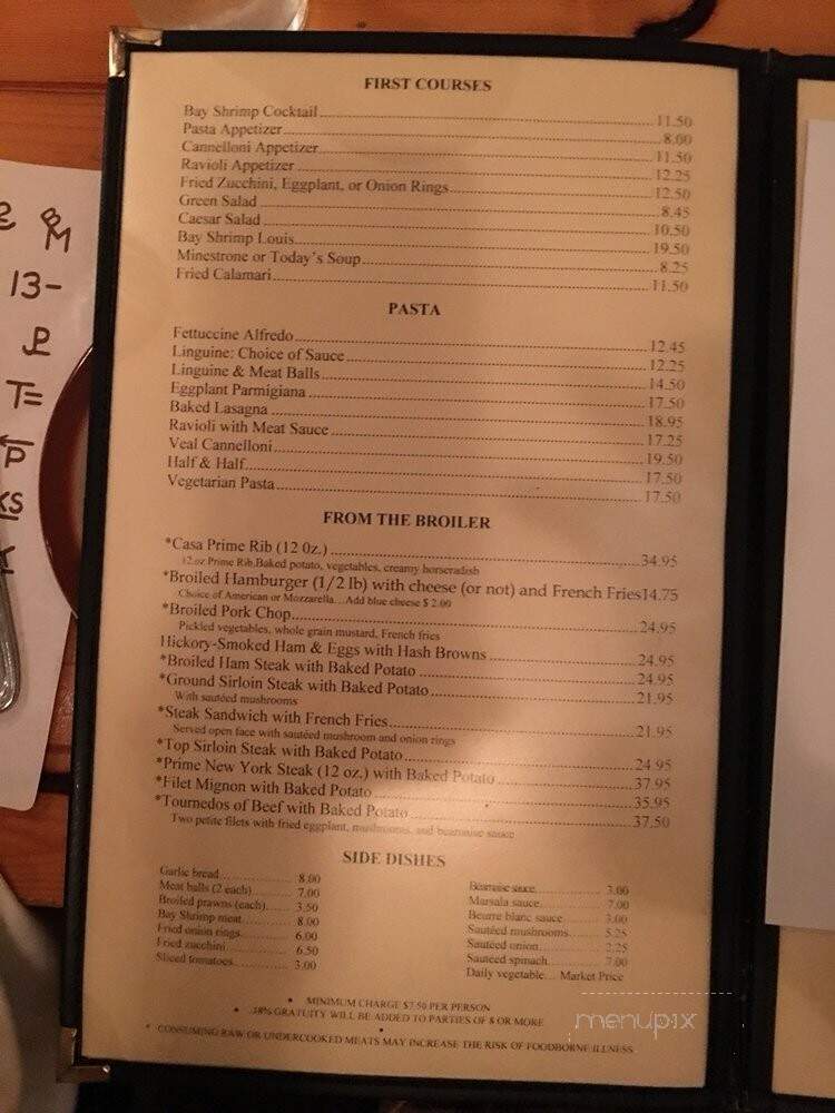 Casa Orinda - Orinda, CA menu_pic