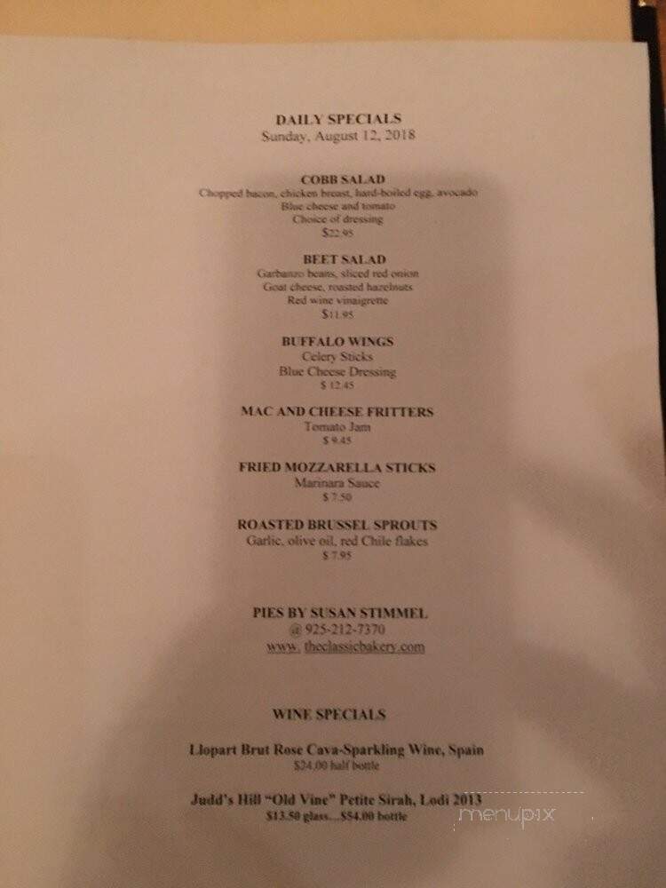 Casa Orinda - Orinda, CA menu_pic
