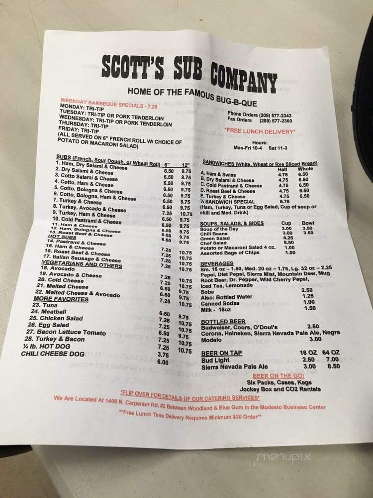 Scott's Sub Co - Modesto, CA