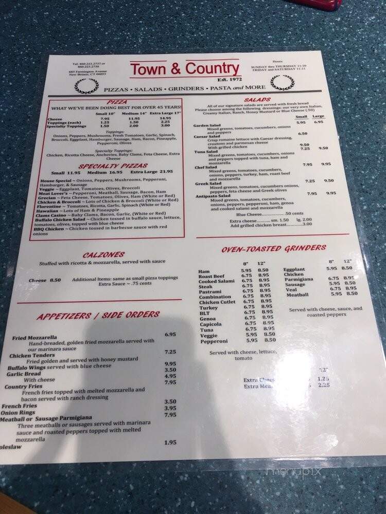 Town & Country Pizza Restaurant - New Britain, CT