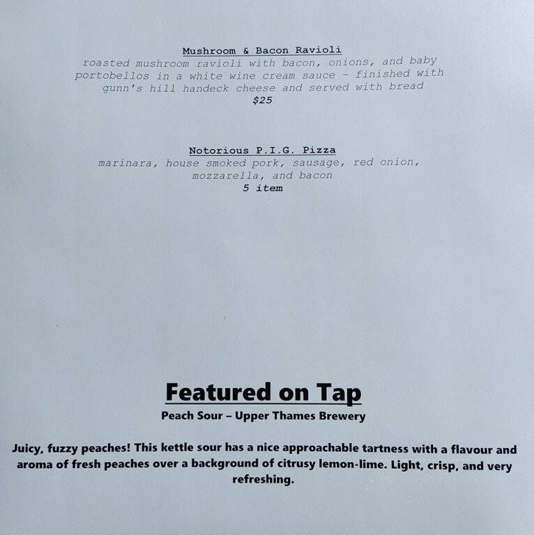 Louie's Pizza & Pasta - Ingersoll, ON menu_pic