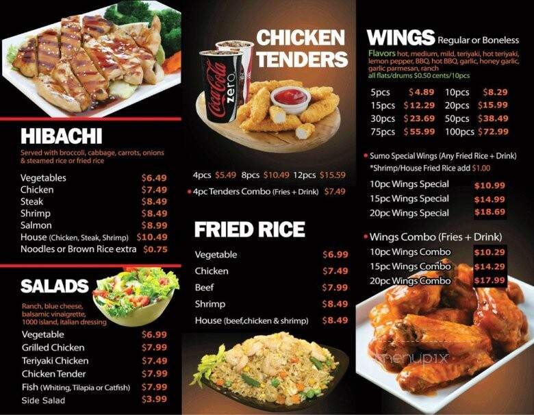 Sumo Hibachi & Wings - Johns Creek, GA menu_pic