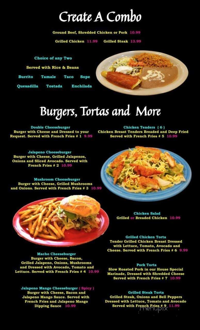 Diegos Mexican Grill - Madison, IN menu_pic
