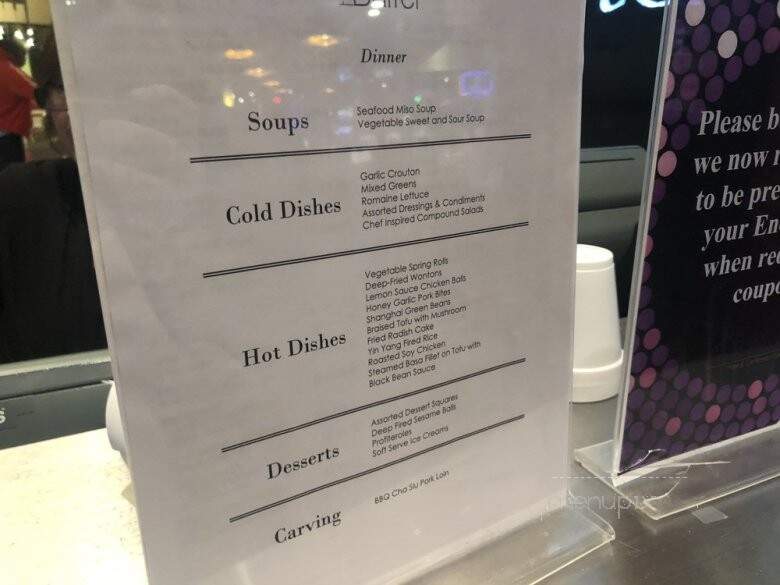 The Buffet at Grand Villa - Burnaby, BC menu_pic