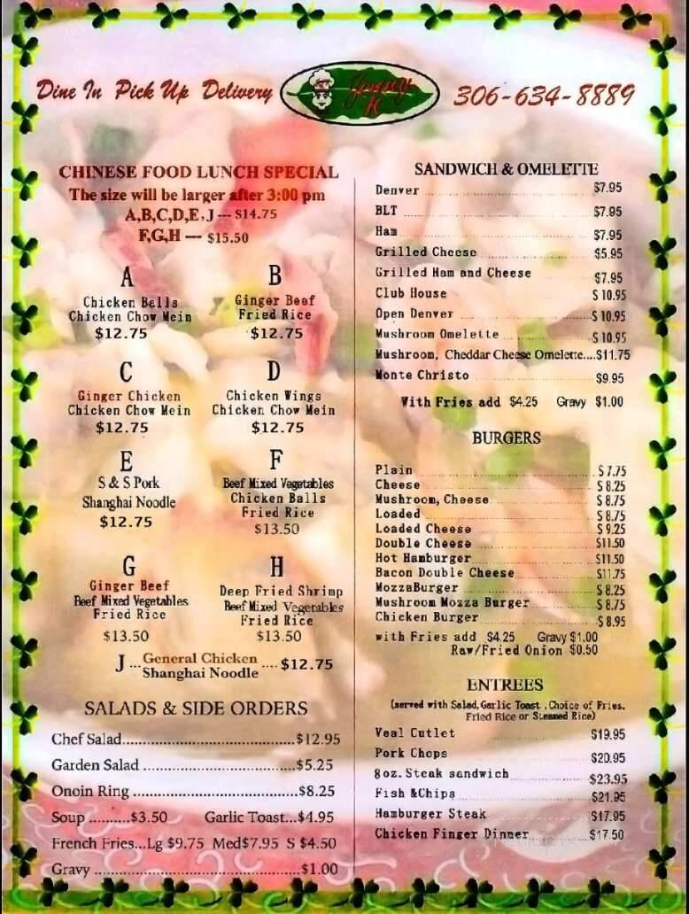 Jenny K - Estevan, SK menu_pic