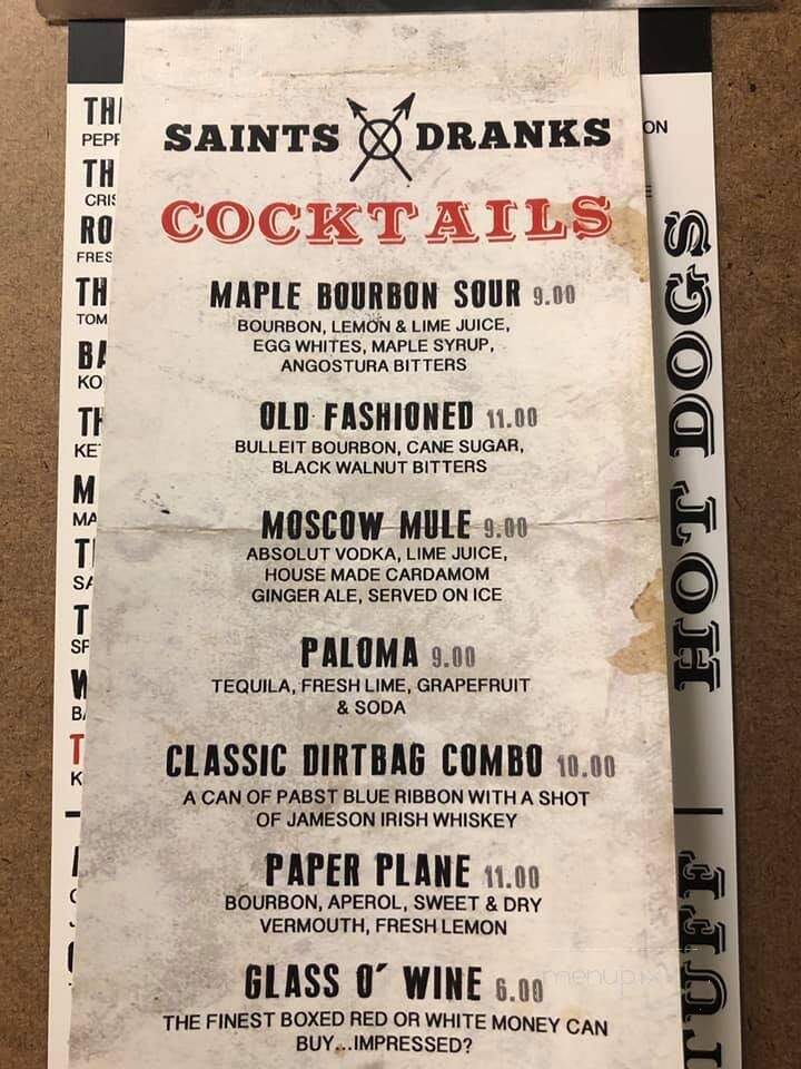 Saint Franks - Victoria, BC menu_pic