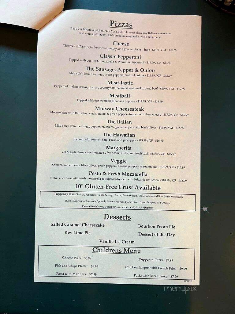 The Goose & Gander - Midway, KY menu_pic