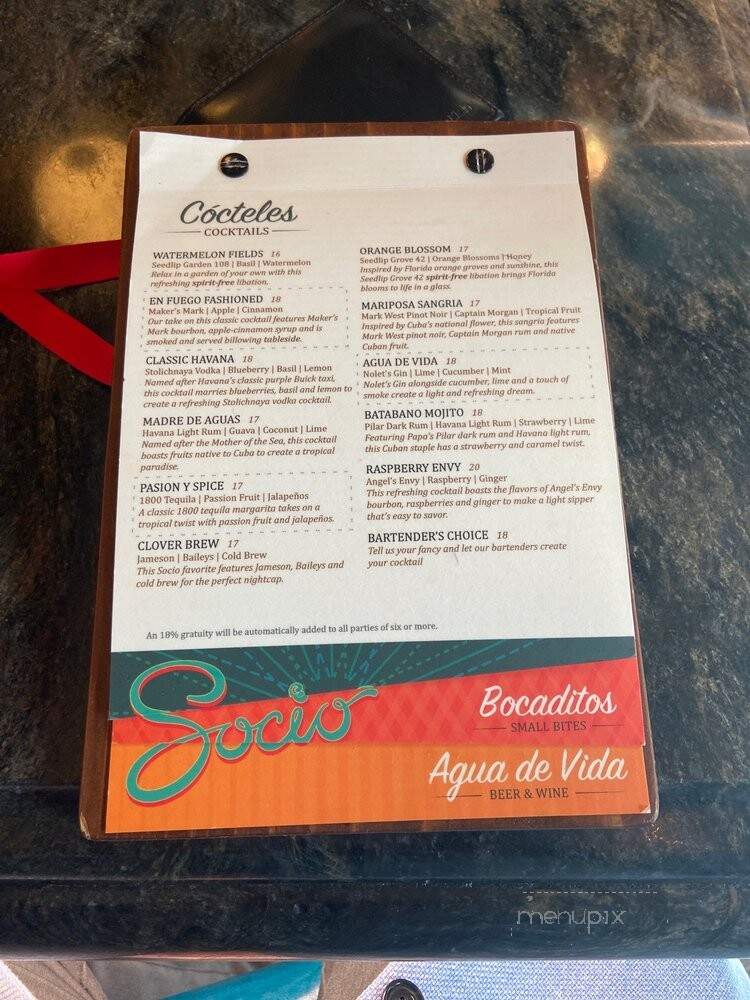 Socio - Kissimmee, FL menu_pic