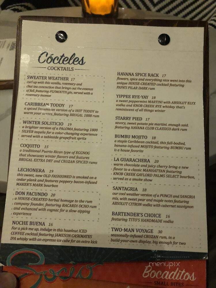 Socio - Kissimmee, FL menu_pic