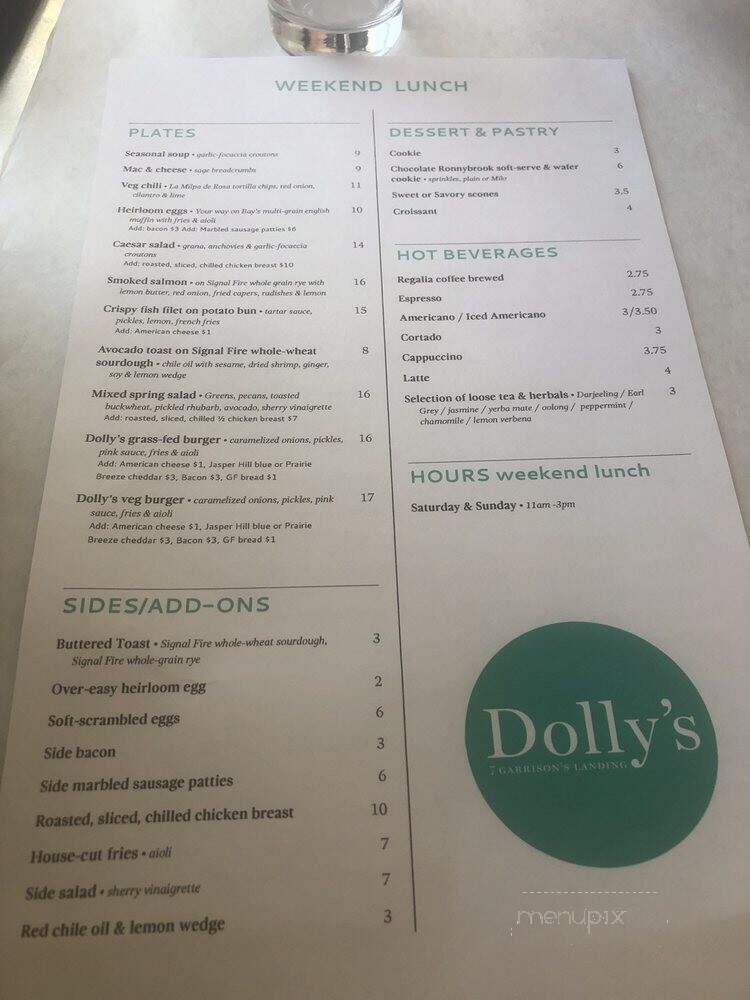 Dolly's - Philipstown, NY menu_pic