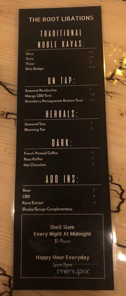 The Root Kava - Boulder, CO menu_pic